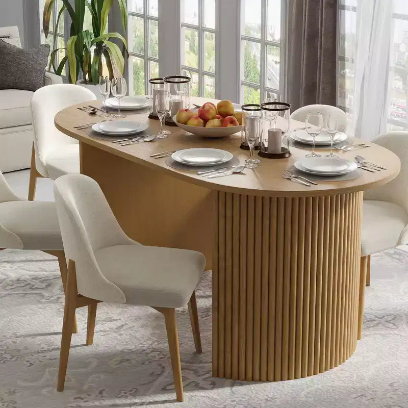 Chaises de salle à manger capitonnées en lin blanc - Lot de 2