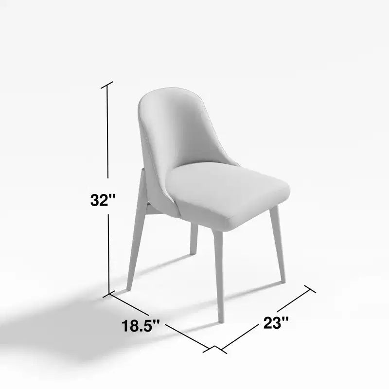 Chaises de salle à manger capitonnées en lin blanc - Lot de 2