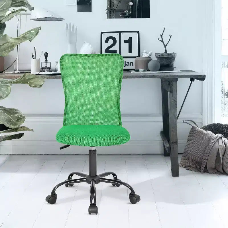 Chaise de bureau en maille Fauteuil de bureau pivotant à roulettes avec soutien lombaire