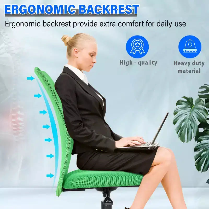 Chaise de bureau en maille Fauteuil de bureau pivotant à roulettes avec soutien lombaire