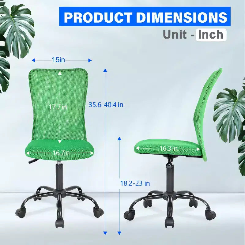 Chaise de bureau en maille Fauteuil de bureau pivotant à roulettes avec soutien lombaire