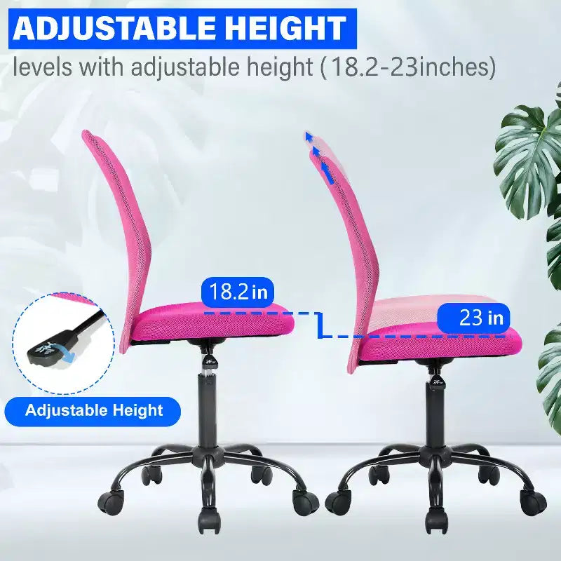 Chaise de bureau en maille Fauteuil de bureau pivotant à roulettes avec soutien lombaire