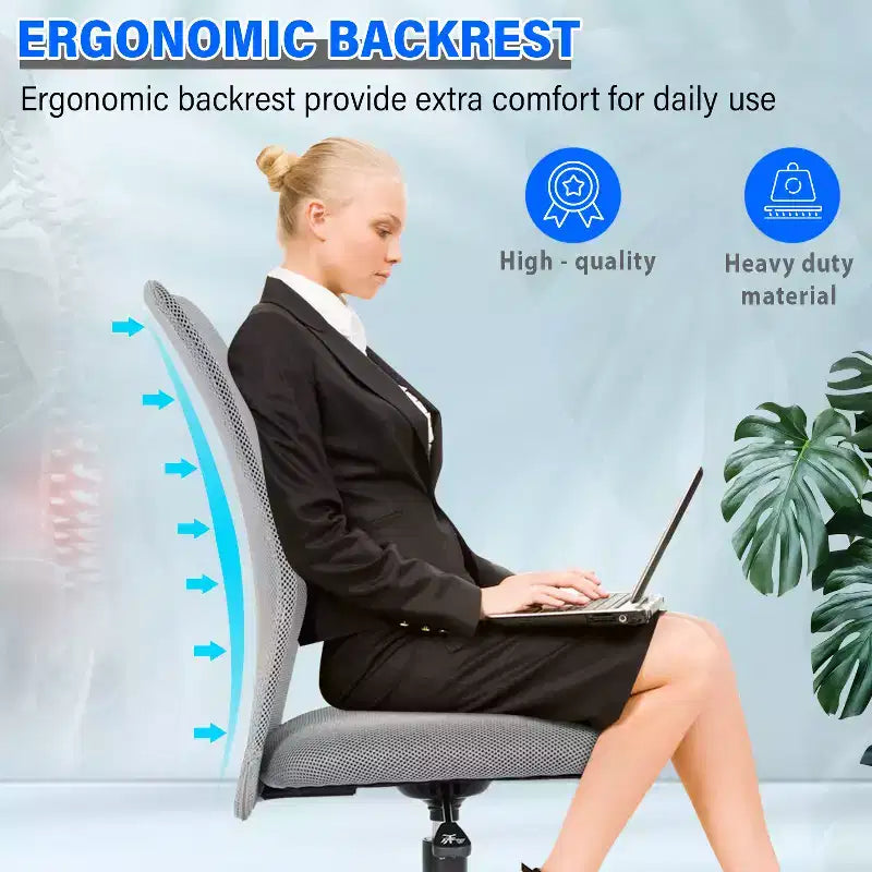 Chaise de bureau en maille Fauteuil de bureau pivotant à roulettes avec soutien lombaire