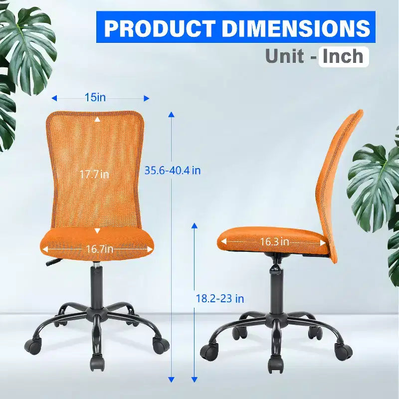 Chaise de bureau en maille Fauteuil de bureau pivotant à roulettes avec soutien lombaire
