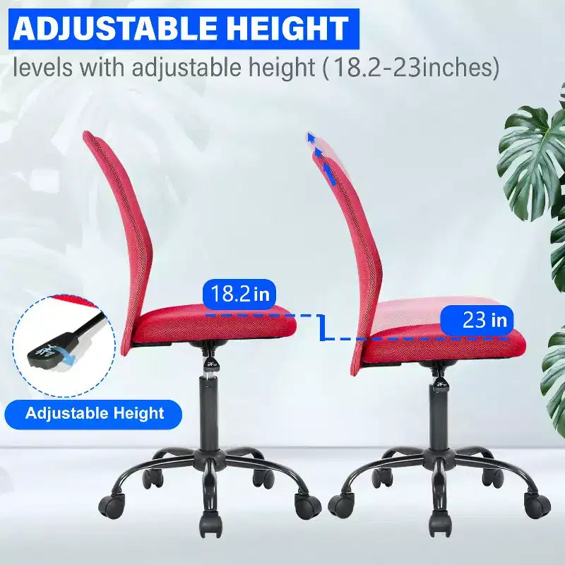 Chaise de bureau en maille Fauteuil de bureau pivotant à roulettes avec soutien lombaire