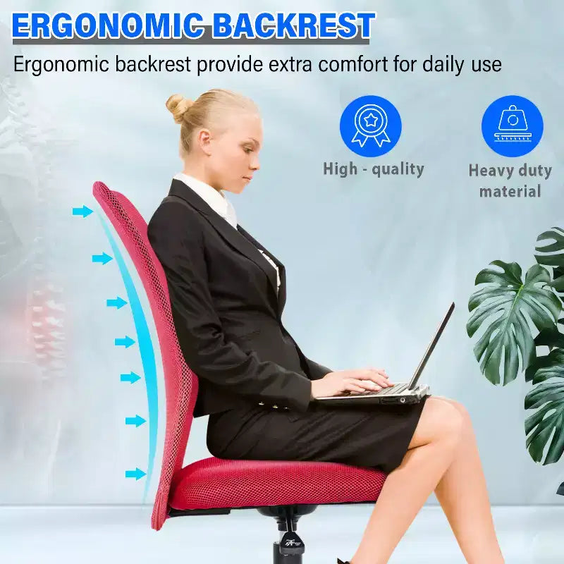 Chaise de bureau en maille Fauteuil de bureau pivotant à roulettes avec soutien lombaire