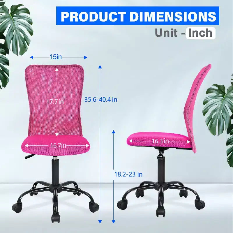 Chaise de bureau en maille Fauteuil de bureau pivotant à roulettes avec soutien lombaire