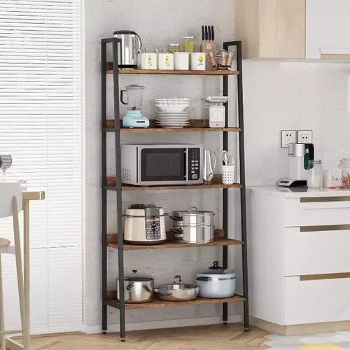 Étagère à livres à 5 niveaux, étagère d'exposition étroite pour bureau à domicile