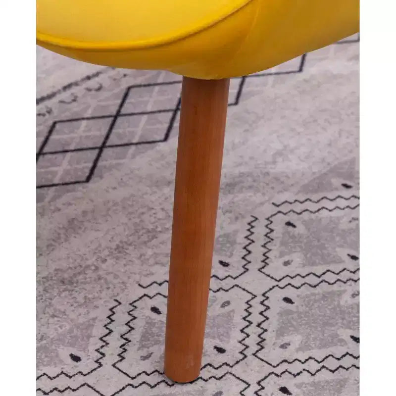 Fauteuil d'appoint capitonné contemporain en velours soyeux avec ottoman, jaune