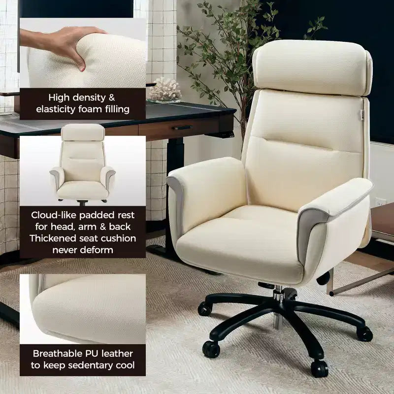 Chaise de bureau de direction en cuir microfibre