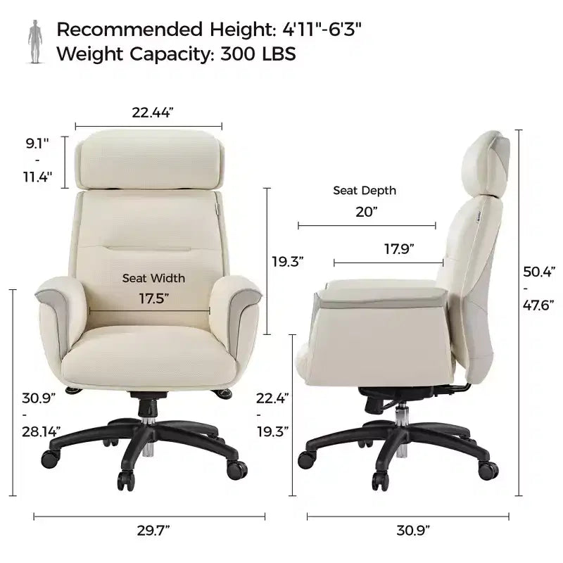 Chaise de bureau de direction en cuir microfibre