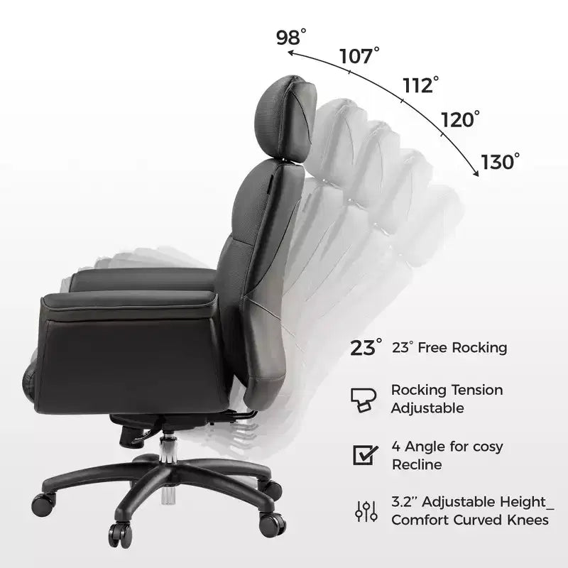 Chaise de bureau de direction en cuir microfibre