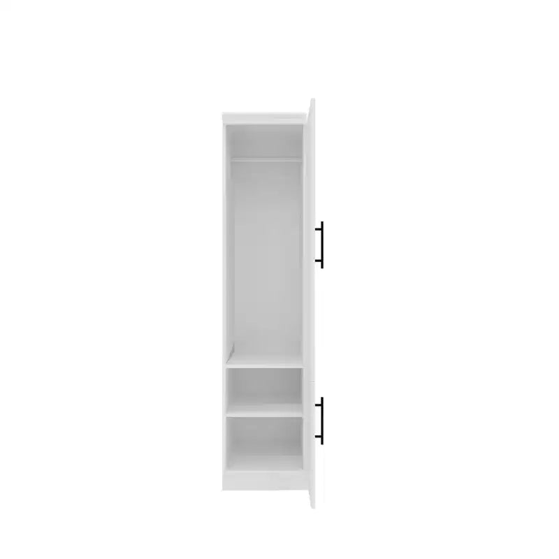 Armoire en bois blanc de 40 cm avec 2 étagères