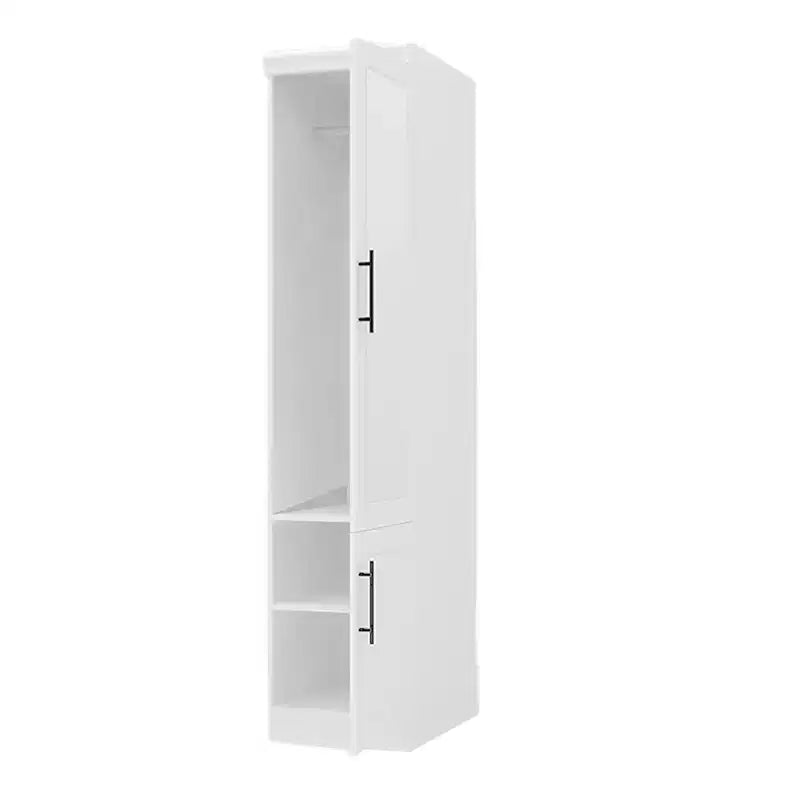 Armoire en bois blanc de 40 cm avec 2 étagères