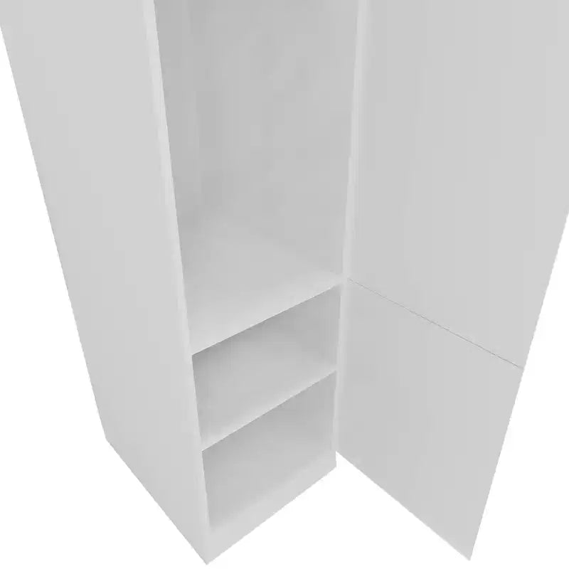 Armoire en bois blanc de 40 cm avec 2 étagères