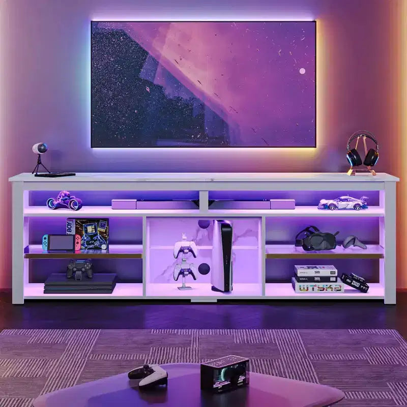 Meuble TV LED pour centre de divertissement de jeux