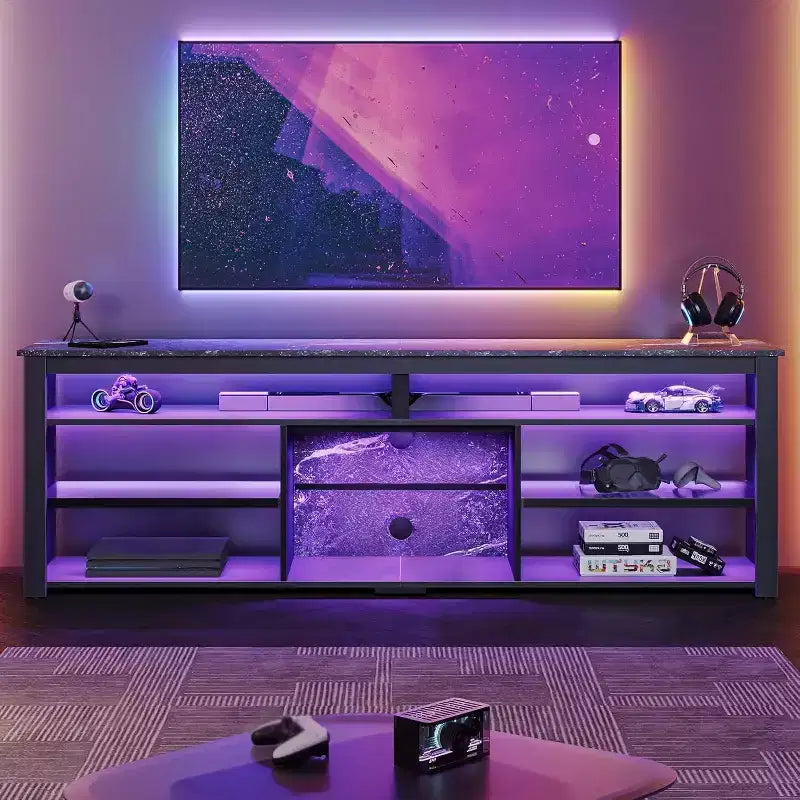 Meuble TV LED pour centre de divertissement de jeux