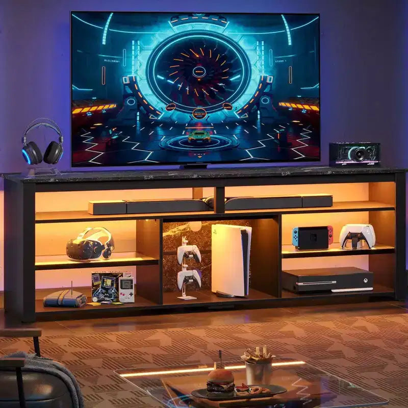 Meuble TV LED pour centre de divertissement de jeux