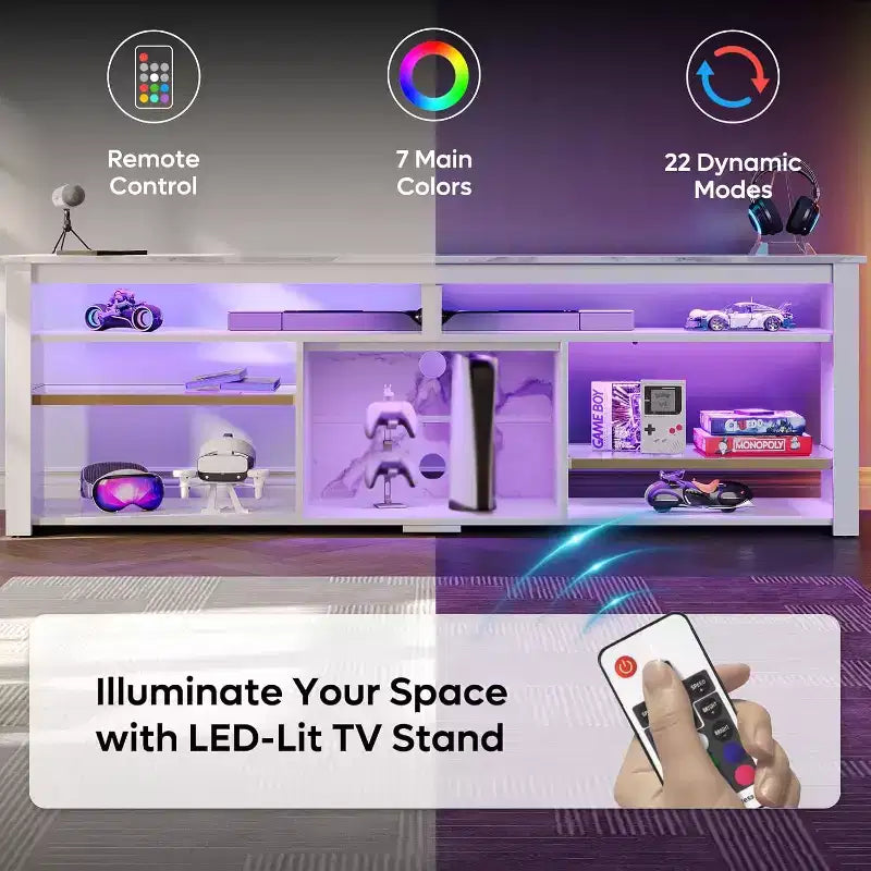 Meuble TV LED pour centre de divertissement de jeux