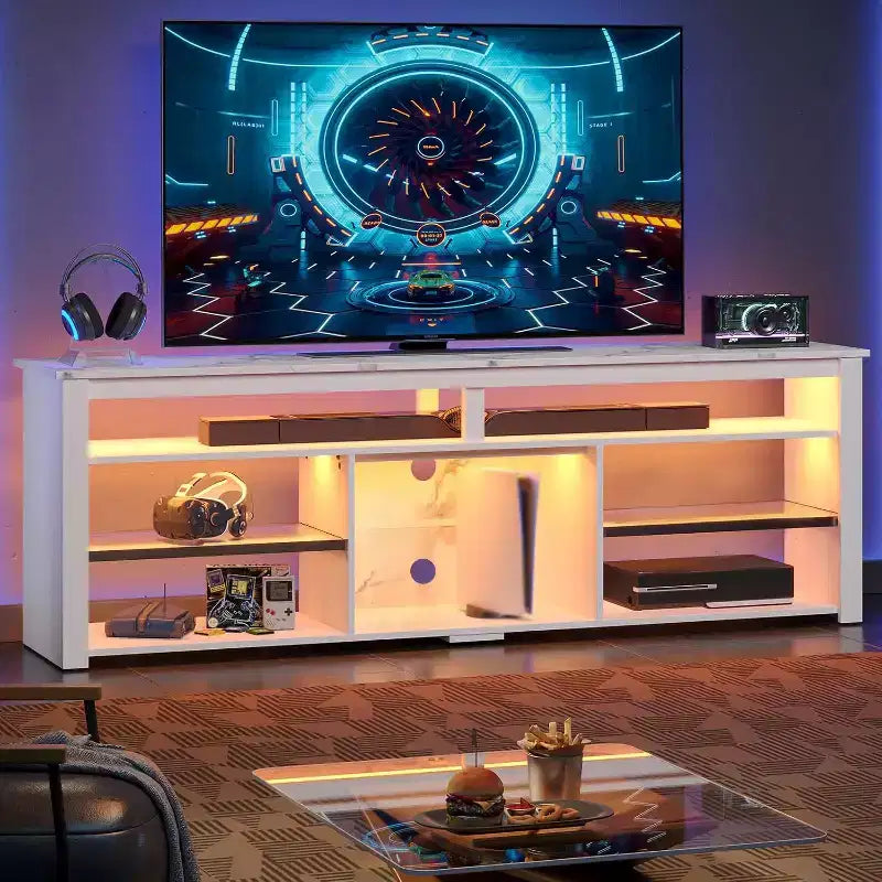 Meuble TV LED pour centre de divertissement de jeux