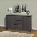 Kings Brand Furniture Wood Buffet Server Cabinet Console Table, Oak Gray