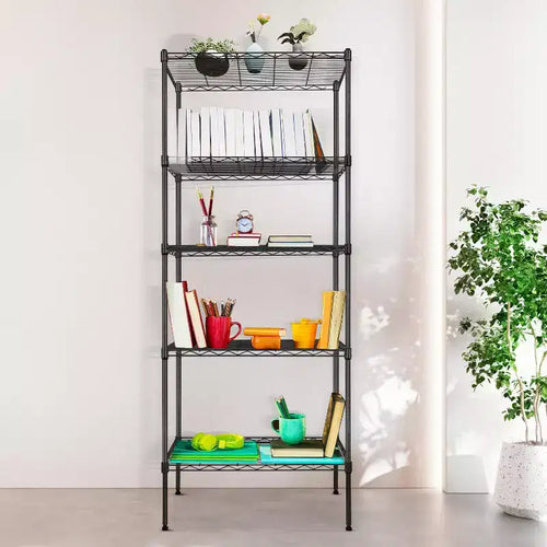 Étagère métallique à 5 niveaux pour rangement robuste et réglable