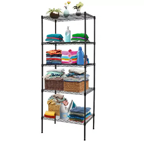 BestMassage 5 Tier Shelves Shelf Wire Shelving Unit Heavy-Duty Adjustable Storage Shelf Certified by NSF