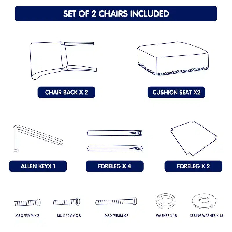 Chaise de salle à manger d'intérieur cloutée en cuir Anchor, chaises de maison modernes du milieu du siècle