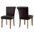Chaise de salle à manger d'intérieur cloutée en cuir Anchor, chaises de maison modernes du milieu du siècle