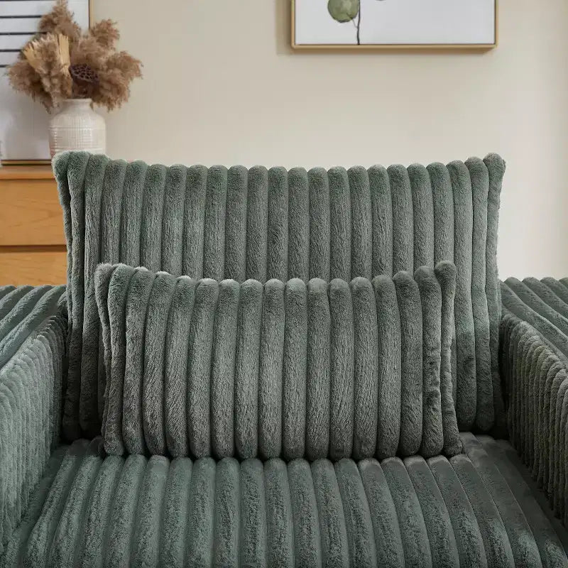 Fauteuil oversize en velours côtelé, canapé simple rembourré avec ottoman