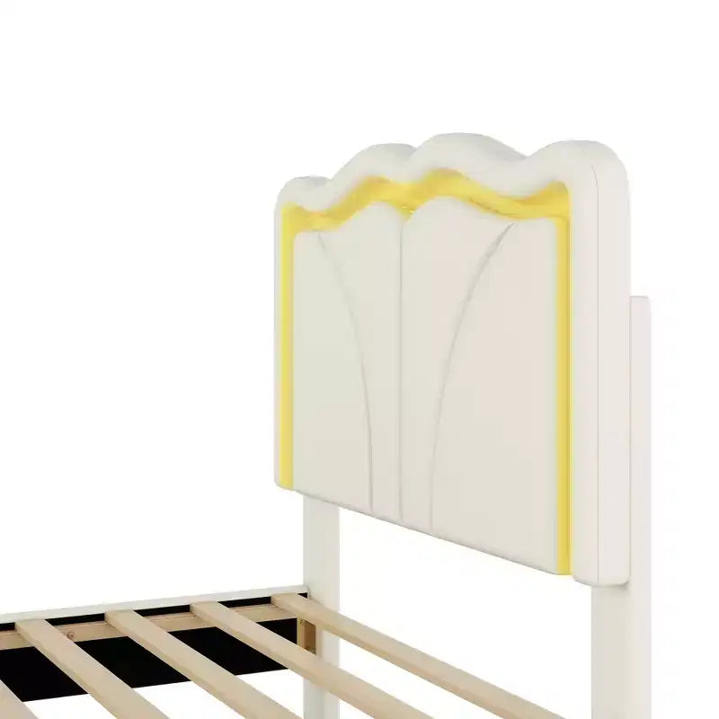 Lit plateforme tapissé de taille simple