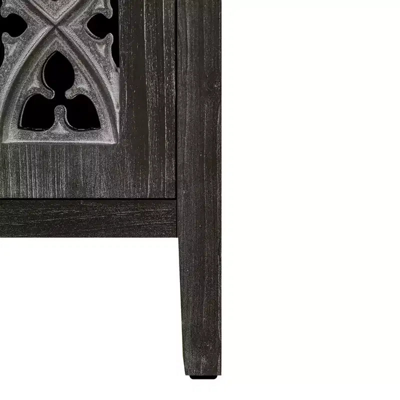 Vaisselier ancien à quatre portes creuses, buffet de rangement de style campagnard américain
