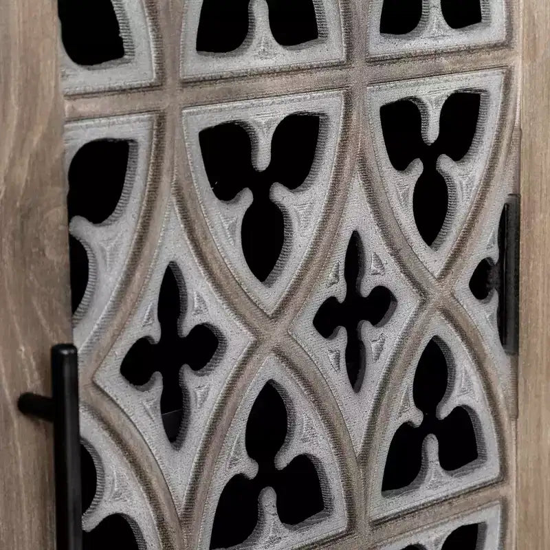 Vaisselier ancien à quatre portes creuses, buffet de rangement de style campagnard américain