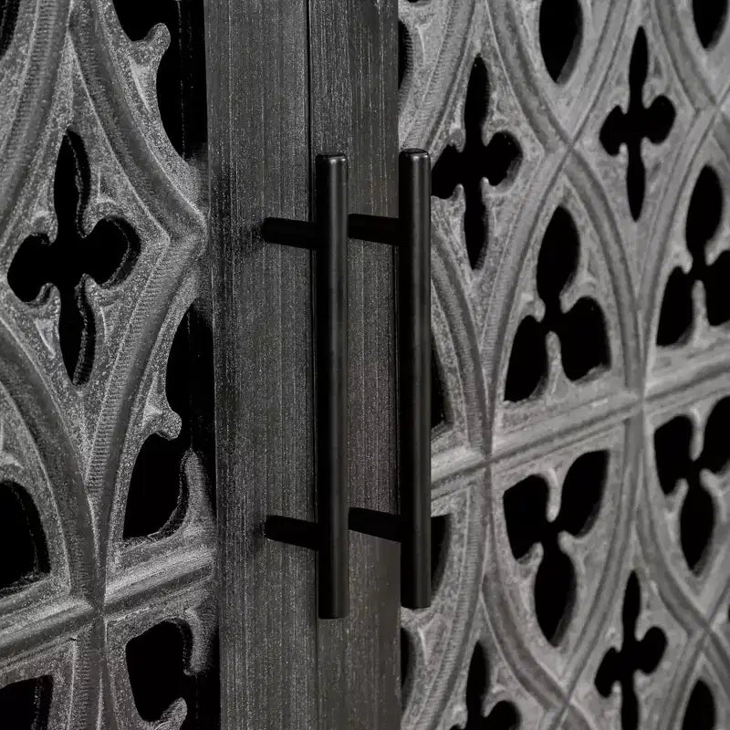 Vaisselier ancien à quatre portes creuses, buffet de rangement de style campagnard américain