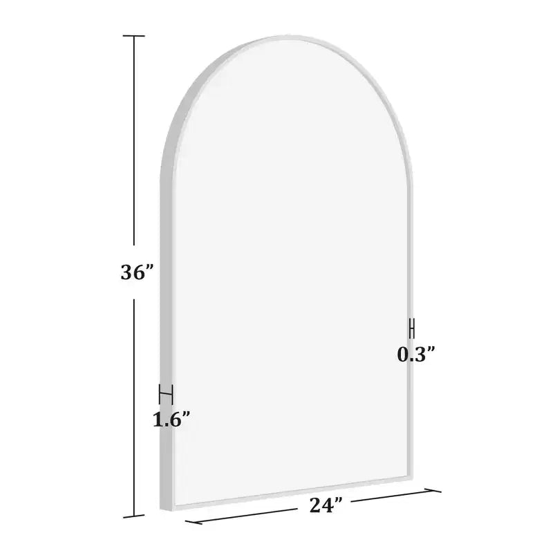Miroir mural en aluminium à bord fin