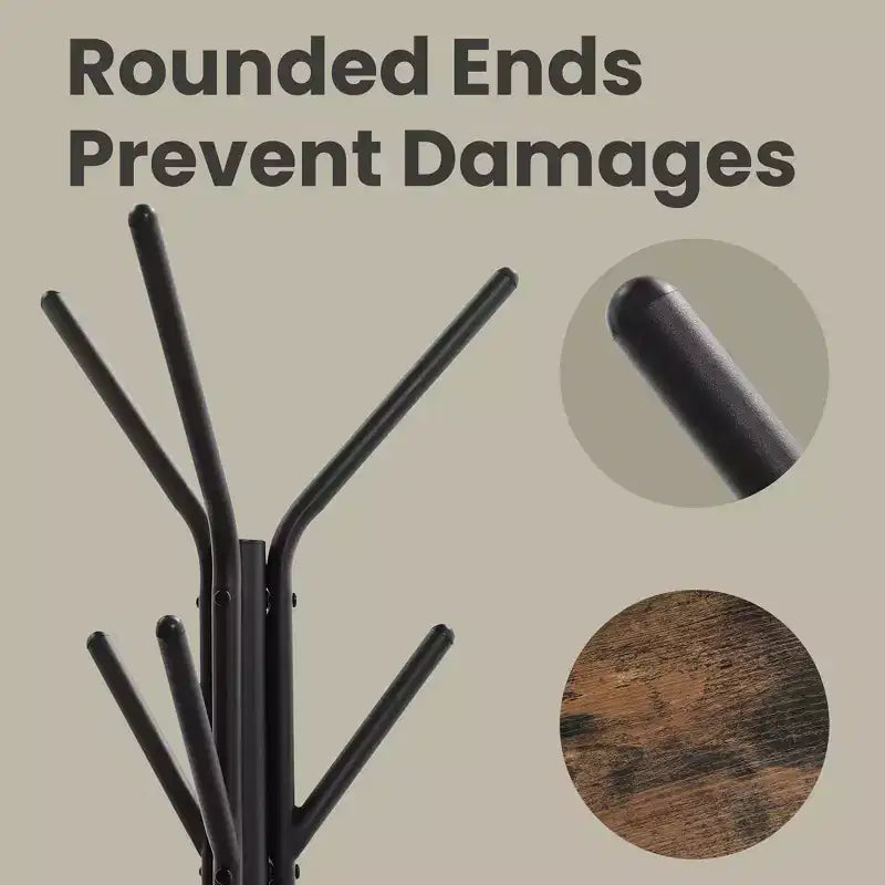 Porte-manteau style industriel avec 2 étagères : Organiseur Robuste et Élégant