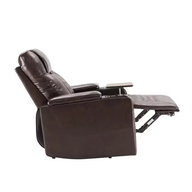 Fauteuil inclinable électrique avec port de chargement USB, 2 porte-gobelets et tablette pivotante à 360°