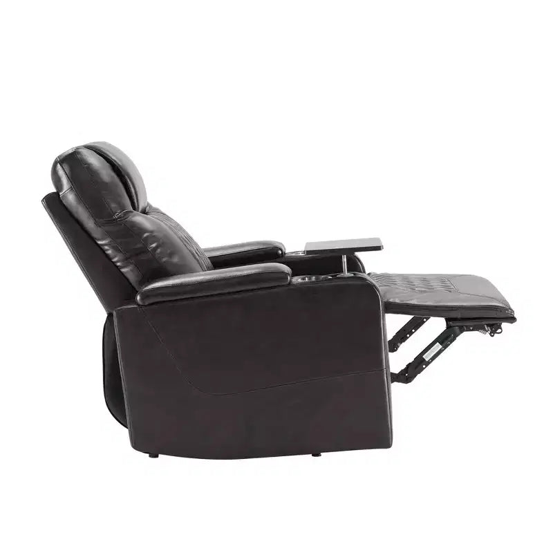 Fauteuil inclinable électrique avec port de chargement USB, 2 porte-gobelets et tablette pivotante à 360°