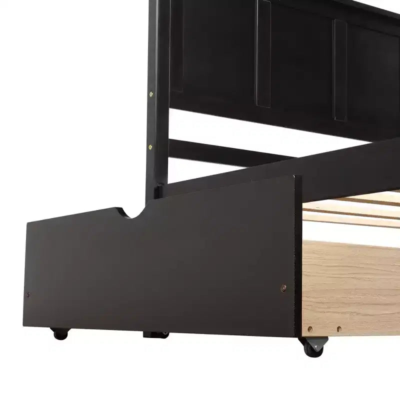 Lit plateforme moderne en bois de taille double
