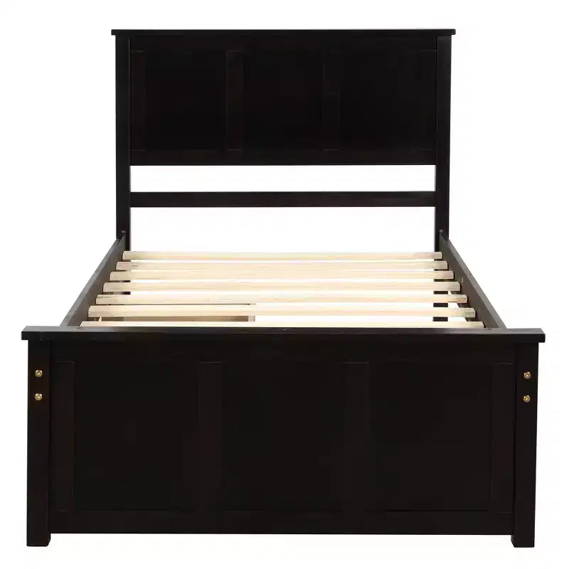 Lit plateforme moderne en bois de taille double