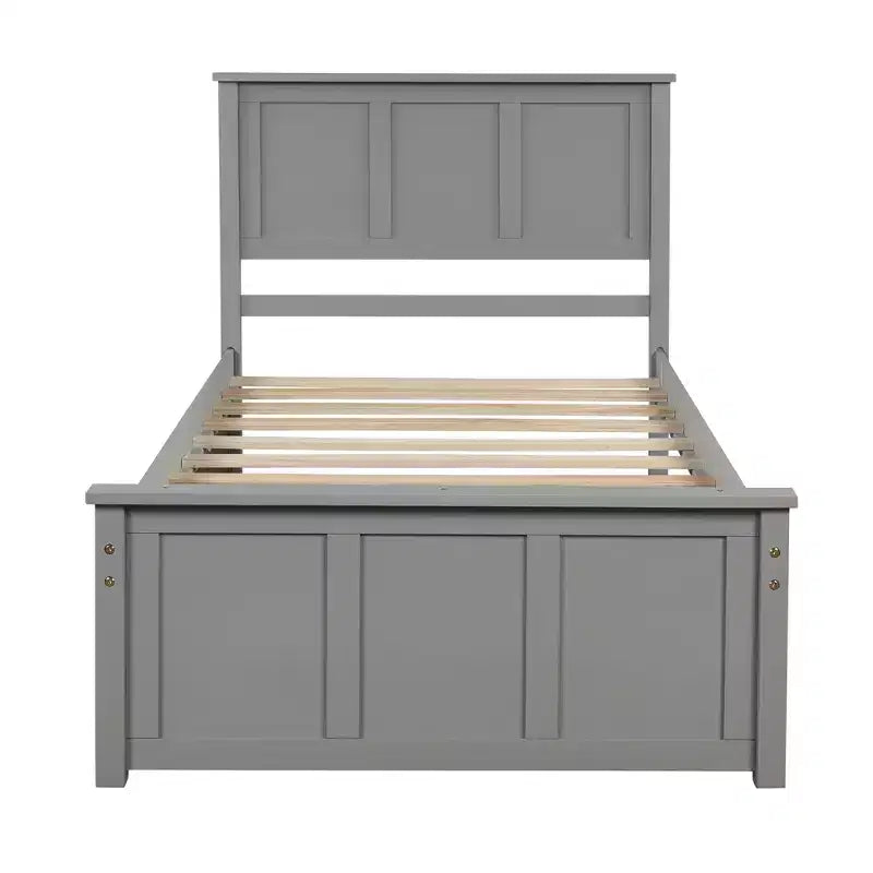 Lit plateforme moderne en bois de taille double