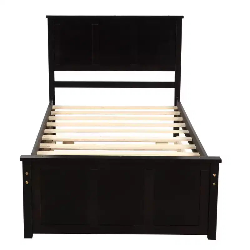 Lit plateforme moderne en bois de taille double