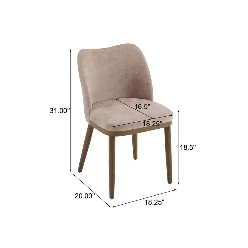 Chaises de salle à manger tapissées (lot de 2)