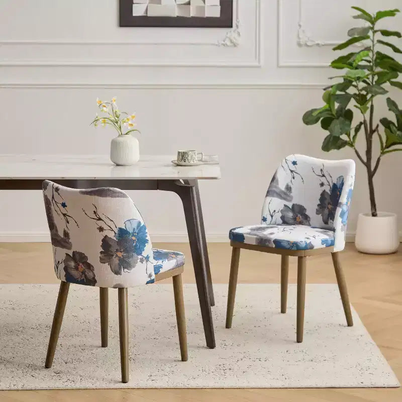 Chaises de salle à manger tapissées (lot de 2)