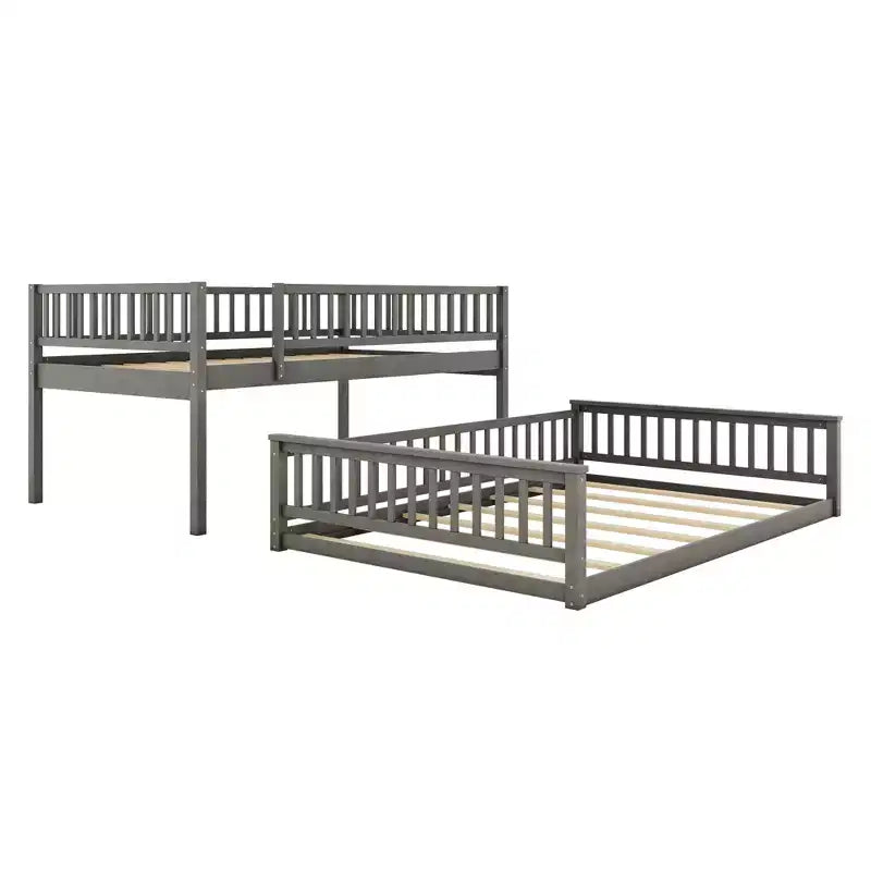 Lit superposé robuste, construction en MDF durable