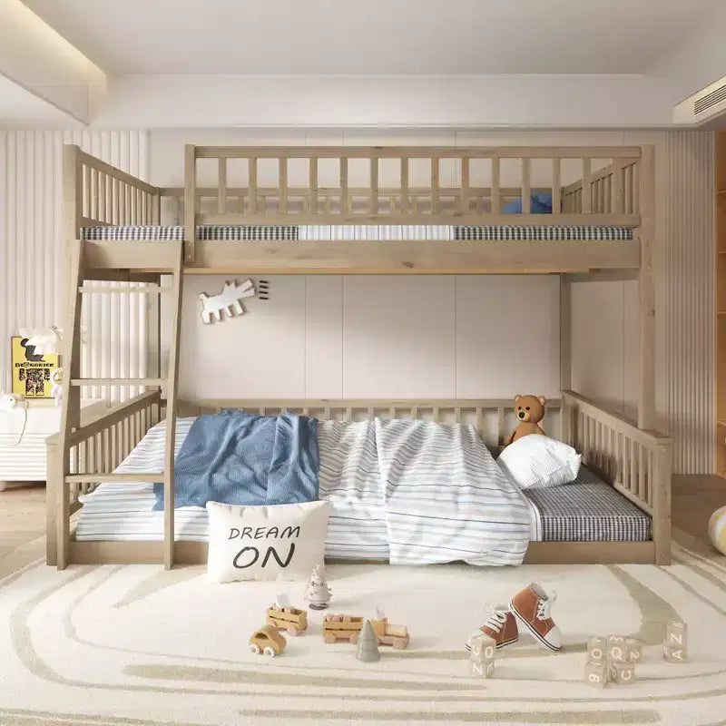 Lit superposé robuste, construction en MDF durable