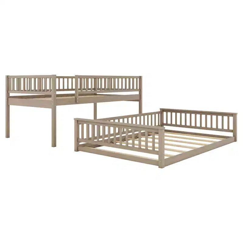 Lit superposé robuste, construction en MDF durable