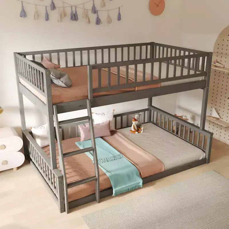 Lit superposé robuste, construction en MDF durable