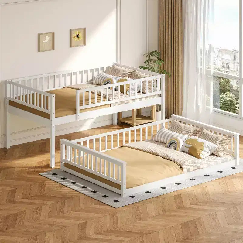 Lit superposé robuste, construction en MDF durable