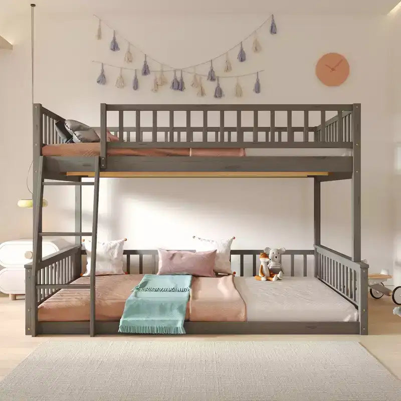 Lit superposé robuste, construction en MDF durable